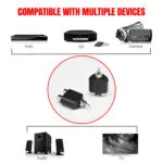 1PC RCA Adapter, RCA Audio Video Splitter Dual Female to Male Plug, AV TV Cable Conversion Connector Plug and Play Simple Operation Audio Adapter - 图片 7