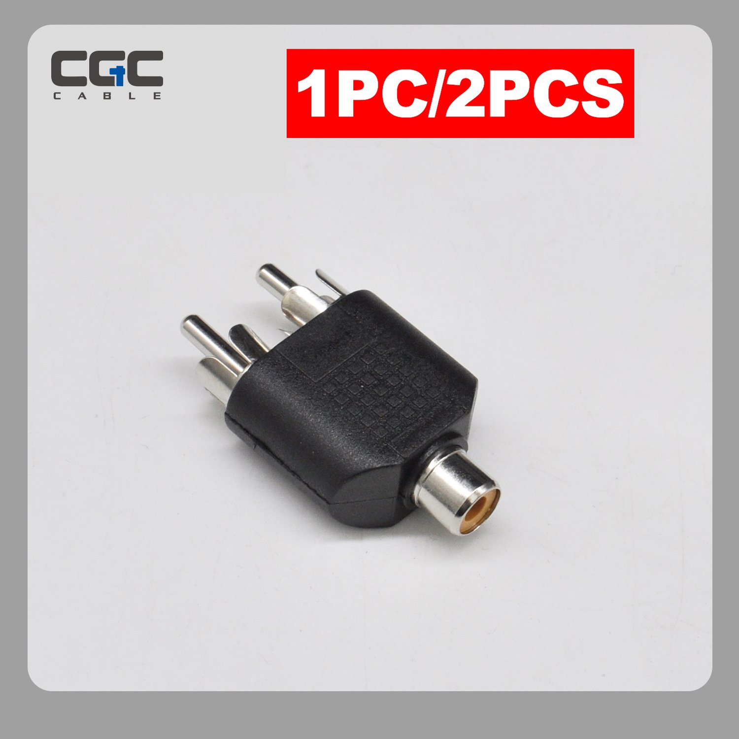 780-1.jpg 2PCS RCA adapter, RCA Audio Video Splitter Dual Female to Male Plug, AV TV Cable Conversion Connector Plug and Play Simple Operation Audio Adapter - Image 1