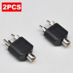 2PCS RCA adapter, RCA Audio Video Splitter Dual Female to Male Plug, AV TV Cable Conversion Connector Plug and Play Simple Operation Audio Adapter - Image 3
