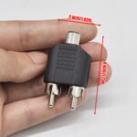 2PCS RCA adapter, RCA Audio Video Splitter Dual Female to Male Plug, AV TV Cable Conversion Connector Plug and Play Simple Operation Audio Adapter - Image 4
