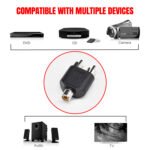 2PCS RCA adapter, RCA Audio Video Splitter Dual Female to Male Plug, AV TV Cable Conversion Connector Plug and Play Simple Operation Audio Adapter - Image 7