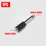 1PC Headphone Audio Adapter Converter 3.5mm Female to 6.35mm Male Connector Adapter for Digital Piano Keyboard Stereo guitar - 图片 2