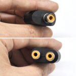 2PCS RCA adapter, Female to Dual Female RCA Splitter, Audio Video Conversion Connector Plug and Play for AV TV Cable Conversion Simple to Use - Imagen 5