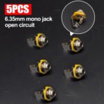 10PCS Electric Guitar Input Jack, 1/4 Inch 6.35mm Mono Guitar Input Socket, Nut & Washer Included for All Electric Guitar Bass Guitar Models - 图片 2
