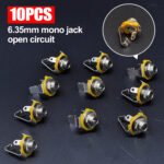 10PCS Electric Guitar Input Jack, 1/4 Inch 6.35mm Mono Guitar Input Socket, Nut & Washer Included for All Electric Guitar Bass Guitar Models - 图片 3