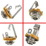 10PCS Electric Guitar Input Jack, 1/4 Inch 6.35mm Mono Guitar Input Socket, Nut & Washer Included for All Electric Guitar Bass Guitar Models - 图片 8