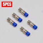 5PCS RG6 Compression Connectors, F Compression Connector Coax Fitting, Easy to Use Perfect for Multiple RG6 Coax Cable Application Connection - Image 2
