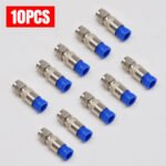 5PCS RG6 Compression Connectors, F Compression Connector Coax Fitting, Easy to Use Perfect for Multiple RG6 Coax Cable Application Connection - Image 3