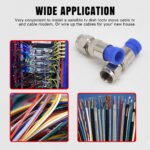 5PCS RG6 Compression Connectors, F Compression Connector Coax Fitting, Easy to Use Perfect for Multiple RG6 Coax Cable Application Connection - Image 7