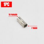 2PCS Nickel Plated British F-head converter, from F-male to 9.5 TV female TV head, suitable for cable TV direct plug-in head – Bild 3