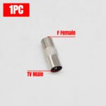 1PC Coax Cable Connector, British F Model Male to TV Female, Heavy-Duty Metal Coax Adapter for TV Antenna Satellite Dish Home Theater Cable - Imagen 2