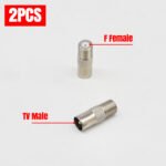 1PC Coax Cable Connector, British F Model Male to TV Female, Heavy-Duty Metal Coax Adapter for TV Antenna Satellite Dish Home Theater Cable - Imagen 3