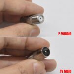 1PC Coax Cable Connector, British F Model Male to TV Female, Heavy-Duty Metal Coax Adapter for TV Antenna Satellite Dish Home Theater Cable - Imagen 6