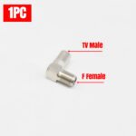 2PCS Coax Cable Connector, Right Angle 90-Degree F-Model Female to TV Male, Coax Adapter for TV Antenna Coaxial Cable Extension Connection - 图片 3