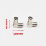 2PCS Coax Cable Connector, Right Angle 90-Degree F-Model Female to TV Male, Coax Adapter for TV Antenna Coaxial Cable Extension Connection - 图片 5