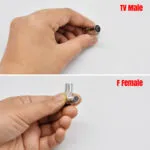 1PC Coax Cable Connector, Right Angle 90-Degree F-Model Female to TV Male, Coax Adapter for TV Antenna Coaxial Cable Extension Connection - 图片 7