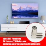 2PCS Coax Cable Connector, Right Angle 90-Degree F-Model Female to TV Male, Coax Adapter for TV Antenna Coaxial Cable Extension Connection - 图片 10