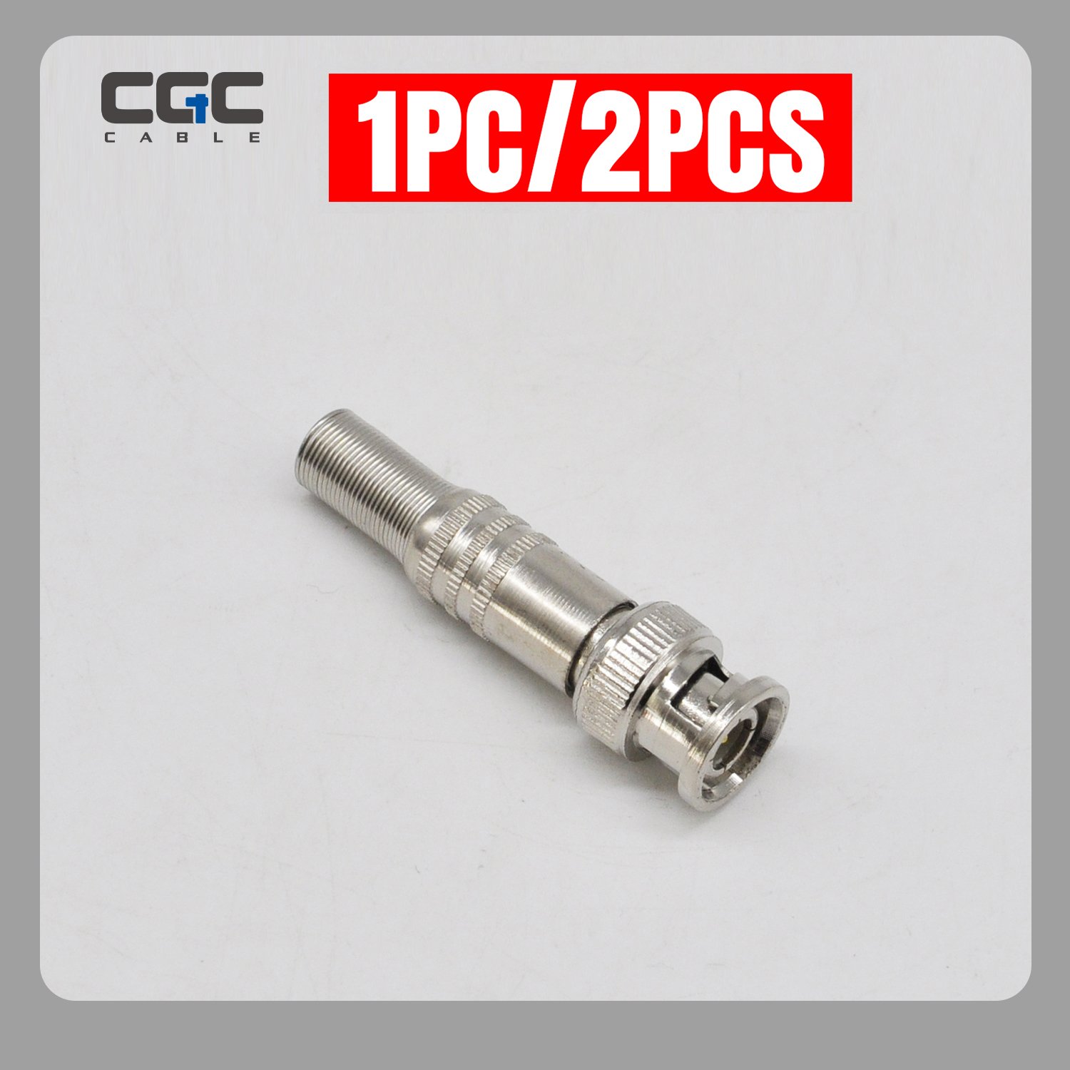 791-1.jpg 2PCS Tool-Free BNC Male Connector, Spring Model Coaxial Adapter RG59/RG6 Compatible, Screw Clamping No Soldering Required Coax Fitting - Imagen 1
