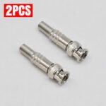 2PCS Tool-Free BNC Male Connector, Spring Model Coaxial Adapter RG59/RG6 Compatible, Screw Clamping No Soldering Required Coax Fitting - Imagen 4