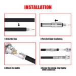 2PCS Tool-Free BNC Male Connector, Spring Model Coaxial Adapter RG59/RG6 Compatible, Screw Clamping No Soldering Required Coax Fitting - Imagen 8