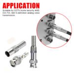 2PCS Tool-Free BNC Male Connector, Spring Model Coaxial Adapter RG59/RG6 Compatible, Screw Clamping No Soldering Required Coax Fitting - Imagen 10
