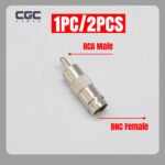 1 adaptador de vídeo RCA a BNC, adaptador de vídeo RCA macho a BNC hembra, para cámaras de seguridad CCTV.