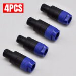 2PCS New Speakon Cable Adapter Connectors, 4-Pole Twist Lock Audio Adapter, Durable for NL2FC NL4FC NLT4X NL4FX Pro Audio System - 图片 5