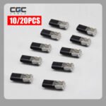 10PCS Double-Wire Plug-in Connector Led Light Strip Connectors, 2-Pin 2-Port, PVC Insulated, Copper Contact Material, Quick Connect Termination, Uncharged Power Mode