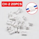 60PCS CH-(1/2/3) Spring Press Model Quick Wire Connector Terminal Blocks suit, Cable Clamp Connection Board Connectors, for Lighting Electrical Wire Connection. - Image 5