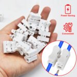 60PCS CH-(1/2/3) Spring Press Model Quick Wire Connector Terminal Blocks suit, Cable Clamp Connection Board Connectors, for Lighting Electrical Wire Connection. - Image 9