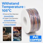 8-Color 30AWG Electronic Wire Single Core, 200M Tinned Copper Solid Cable Wrapping Electronic Wire, Wire Jumper Wire PVC Electronic Conductor Wire for Circuit Boards & PCB - Image 5