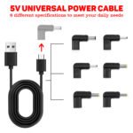 6PCS Set 90 Degree USB Model-C Female to Male DC Barrel Connectors in Various Sizes | 3.0x1.1mm 3.5x1.35mm 4.0x1.7mm 4.8x1.7mm 5.5x2.1mm 5.5x2.5mm - Ideal for Router Charging & More – Bild 5