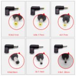6PCS Set 90 Degree USB Model-C Female to Male DC Barrel Connectors in Various Sizes | 3.0x1.1mm 3.5x1.35mm 4.0x1.7mm 4.8x1.7mm 5.5x2.1mm 5.5x2.5mm - Ideal for Router Charging & More – Bild 7