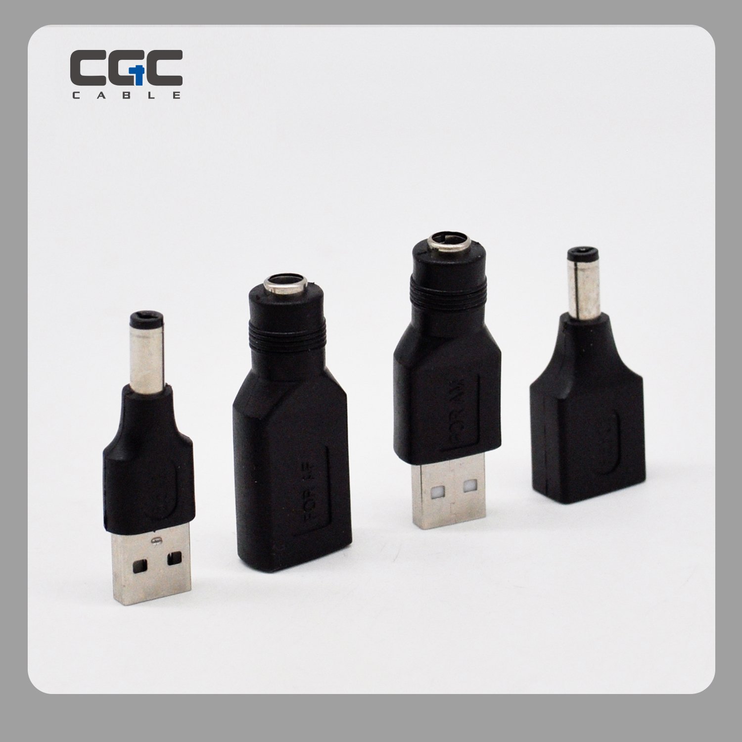 823-1.jpg Commonly USB to DC Power Adapter, DC 5.5x2.1mm male Connector to USB Female, DC 5.5x2.1mm Female Connector to USB male, DC 5.5x2.1mm Female Connector to USB Female, DC 5.5x2.1mm male Connector to USB male. - Imagen 1