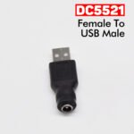 Commonly USB to DC Power Adapter, DC 5.5x2.1mm male Connector to USB Female, DC 5.5x2.1mm Female Connector to USB male, DC 5.5x2.1mm Female Connector to USB Female, DC 5.5x2.1mm male Connector to USB male. - Imagen 6