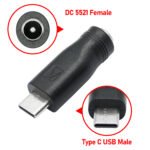 USB to DC Power Adapter Converter, 5.5mm x 2.1mm Units DC Female to USB C/ Micro/ MINI Male Adapter Connectors Adapter. – Bild 2