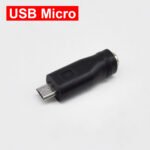 USB to DC Power Adapter Converter, 5.5mm x 2.1mm Units DC Female to USB C/ Micro/ MINI Male Adapter Connectors Adapter. – Bild 3