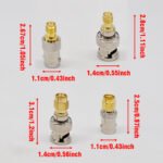 8PCS Coax Cable Connector, SMA BNC TNC RF Adapter Kit Male Female, GMRS Coax Gender Changers for Radio LTE Antenna Router Communication - Imagen 3
