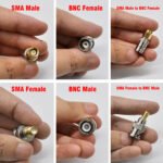 8PCS Coax Cable Connector, SMA BNC TNC RF Adapter Kit Male Female, GMRS Coax Gender Changers for Radio LTE Antenna Router Communication - Imagen 5