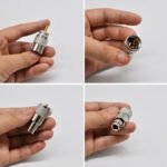 5PCS Coax Cable Connector, RG8/RG8X Coaxial Cable Fitting, UHF PL-259 Male Nickel-Plated Zinc Brass Pins for Ham Radio Satellite TV - Imagen 3