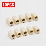 10PCS Ethernet Coupler, Dual-Port Ethernet Straight-Through Adapter, Compact Design Ethernet Cable Extender for Wired Networking It Professionals - 图片 3