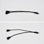 USB Splitter 1 in 2 out 32cm, USB 3.0 Y Splitter Extension Cable, A Male to 2 USB Female Hub Power Cord Adapter for 2.5" Mobile Hard Disk - Image 2