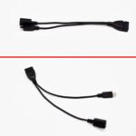 USB Splitter 1 in 2 out 1pc, 2-in-1 Micro USB to USB Adapter, Y Splitter Cable, usb female to usb female and micro. - Image 2