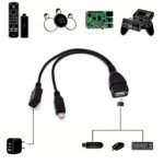 USB Splitter 1 in 2 out 1pc, 2-in-1 Micro USB to USB Adapter, Y Splitter Cable, usb female to usb female and micro. - Image 5