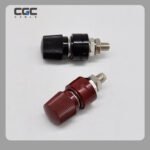 Battery Terminal Connector 2pcs/Set, M8 8mm Bolt 5/16" Copper Stud, Red Black Remote Power Junction Post Block, High-Quality Auto Replacement Parts Kit