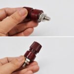 Battery Terminal Connector 2pcs/Set, M8 8mm Bolt 5/16" Copper Stud, Red Black Remote Power Junction Post Block, High-Quality Auto Replacement Parts Kit - Image 5