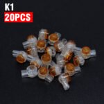 20pcs K3 Copper Crimp Connectors for Network Cables. No Charging, No Battery - Just Plug & Crimp! for Quick Repairs, Home Networks & Professional Setups - 图片 2