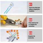 20pcs K3 Copper Crimp Connectors for Network Cables. No Charging, No Battery - Just Plug & Crimp! for Quick Repairs, Home Networks & Professional Setups - 图片 7