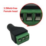 4PCS 3.5mm (1/8 inch) TS mono male to 2-pin/3-pin female, 3.5mm (3/8 inch) TS dual/channel female to 2pin/3pin female, solderless 3.5mm 2-stage/3-stage gold-plated headphone plug, AUX headphone balanced solderless converter adapter, 3.5mm headphone audio plug, DIY accessories. - Image 3