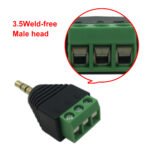 4PCS 3.5mm (1/8 inch) TS mono male to 2-pin/3-pin female, 3.5mm (3/8 inch) TS dual/channel female to 2pin/3pin female, solderless 3.5mm 2-stage/3-stage gold-plated headphone plug, AUX headphone balanced solderless converter adapter, 3.5mm headphone audio plug, DIY accessories. - Image 5